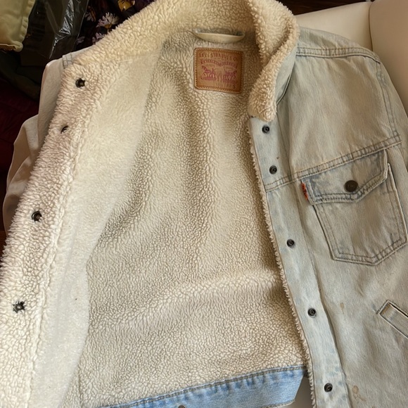Levi’s Sherpa Denim Jacket Size S - Picture 4 of 8